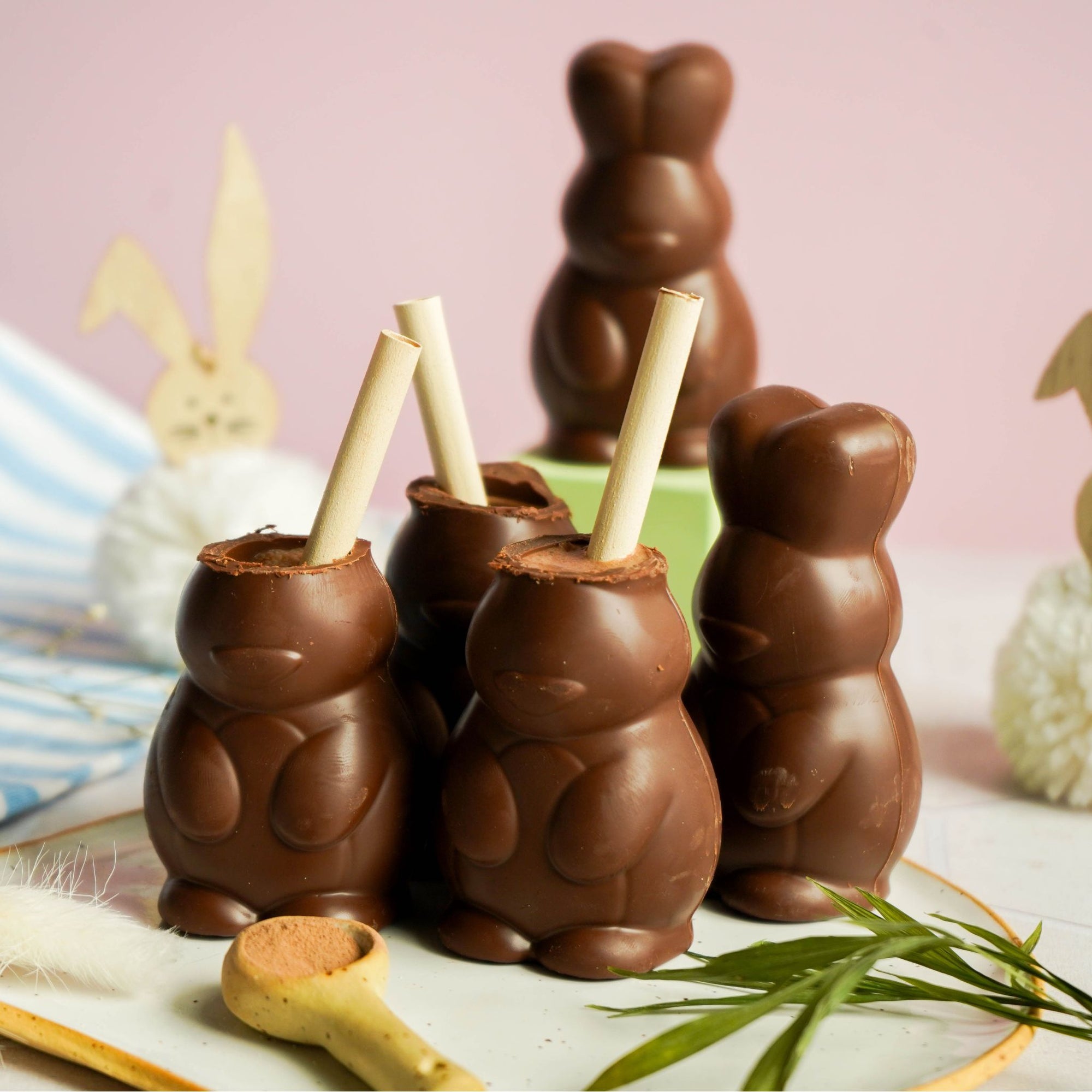 Vegane Schoko-Osterhasen mit Kakao