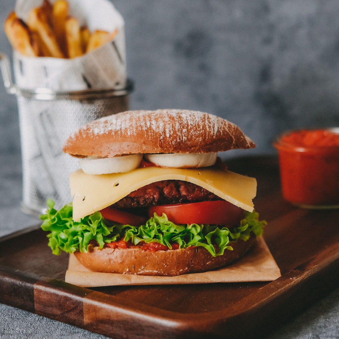 Veganer Cheeseburger