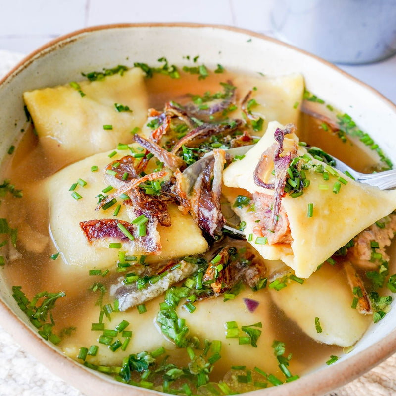 vegane Maultaschen Suppe