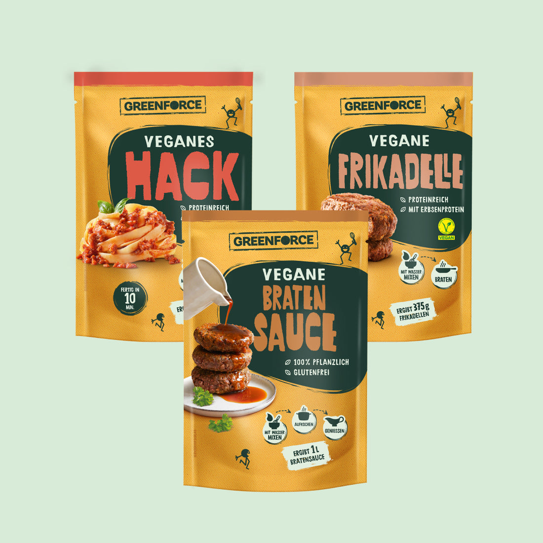 Deine vegane Probierbox mit Hack, Frikadelle und Bratensauce