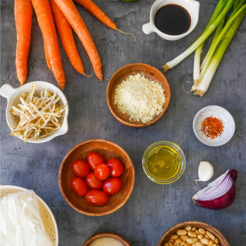 Zutaten für Dein veganes Pad Thai