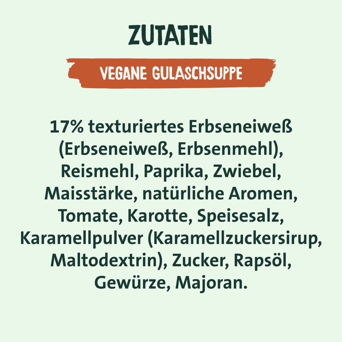 Zutaten vegane Gulaschsuppe