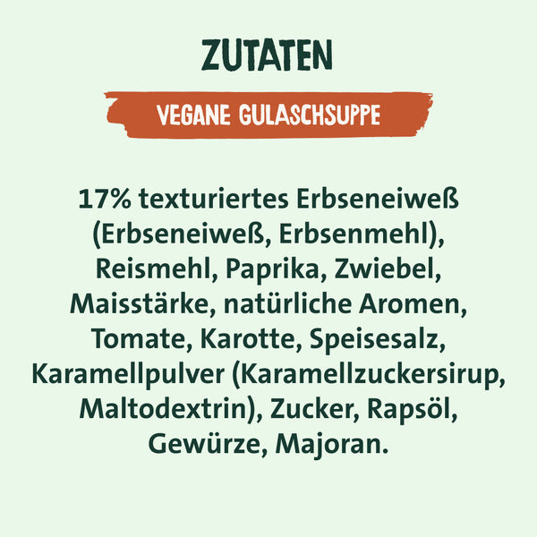 Zutaten vegane Gulaschsuppe