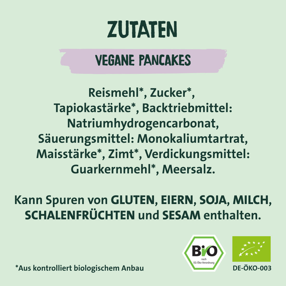 Vegane Pancakes - Backmischung